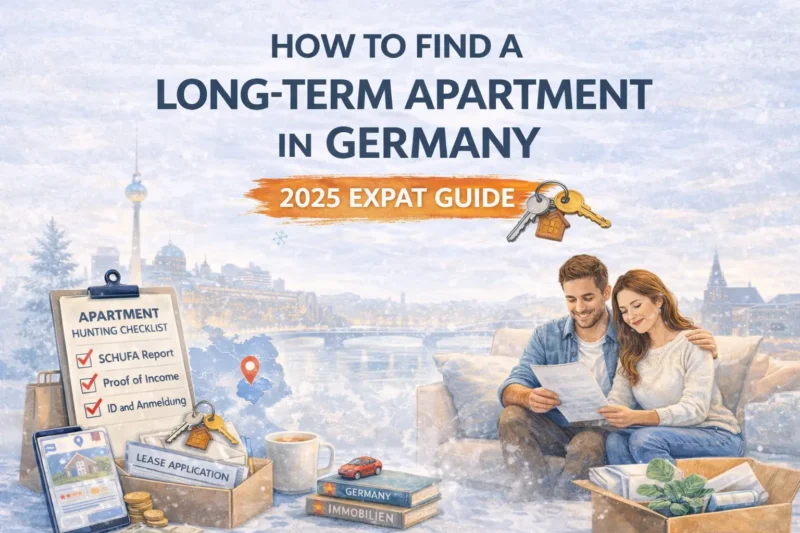 How expats can find a long-term apartment in Germany including SCHUFA report and rental application documents
